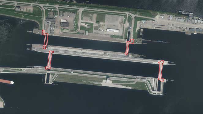 Bijlage 1 afbeelding rode zone sluizencomplex
