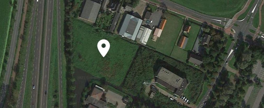 Luchtfoto van Vlietweg 2 in Santpoort-Noord, de locatie