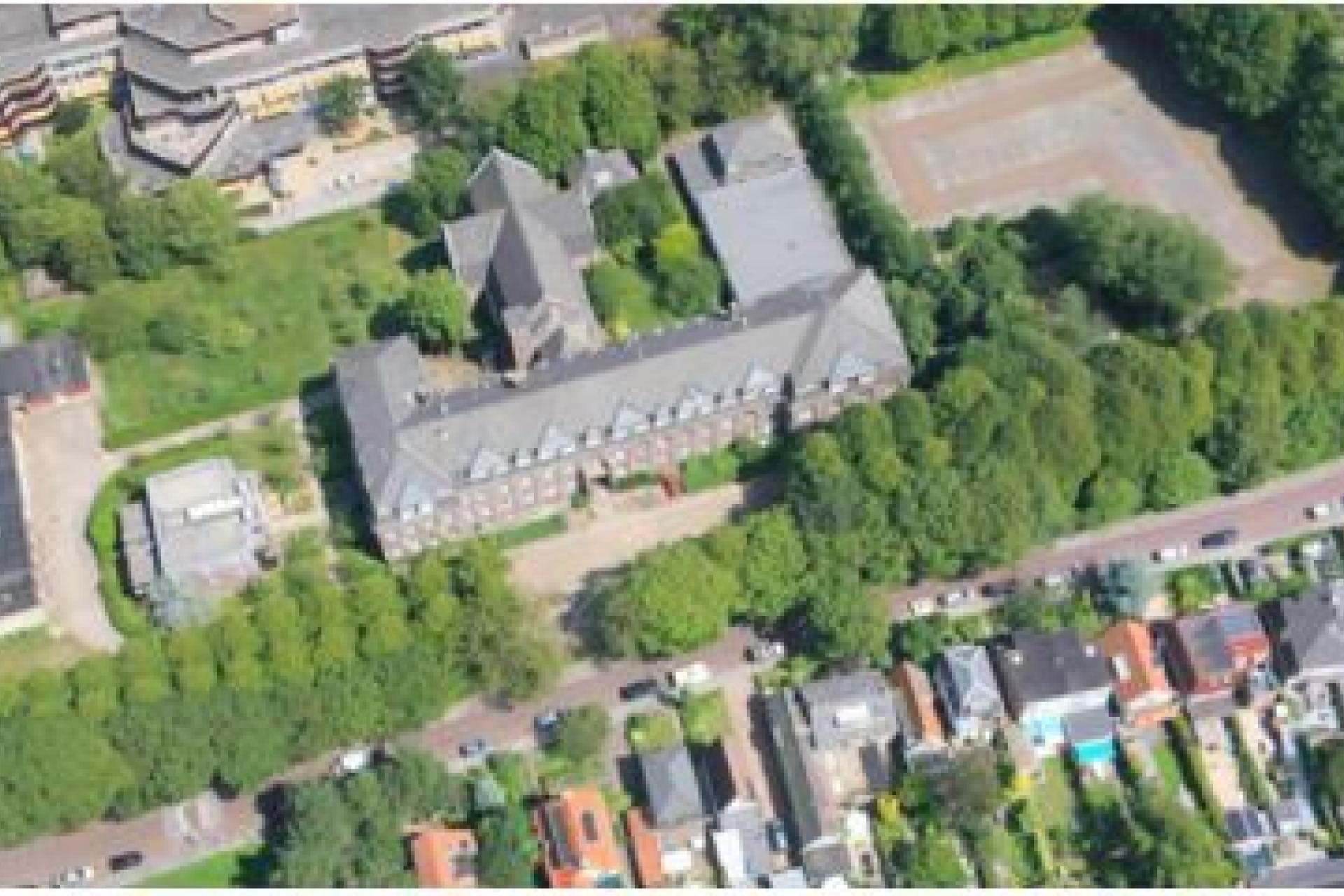 Luchtfoto van de locatie Missiehuis Driehuis
